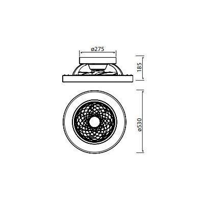 Mantra Tibet plafon 1x30 W biały 7804