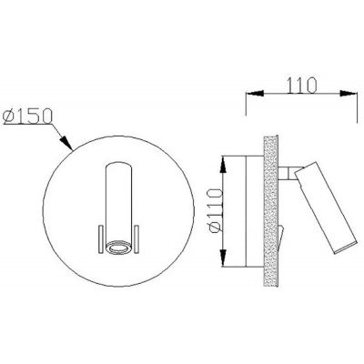 Mantra Cayman kinkiet 1x6 W złoty 7853