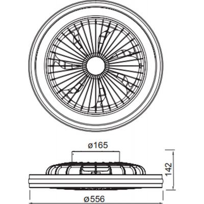 Mantra Gamer plafon 1x60 W czarny 7862