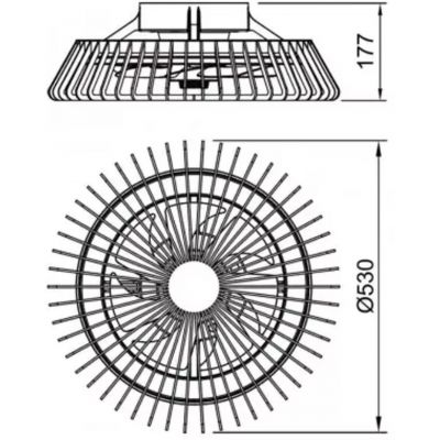 Mantra Himalaya lampa podsufitowa 1x70 W z wentylatorem biała 8196