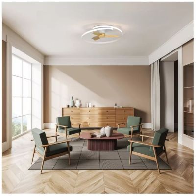 Mantra Ocean lampa podsufitowa 1x60 W biała-drewno 8235