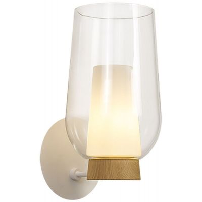 Mantra Nora kinkiet 1x20 W biały-przezroczysty-drewno 8280