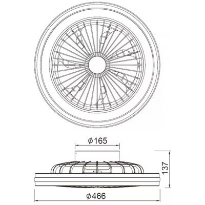 Mantra Gamer plafon 1x40 W czarny 8292