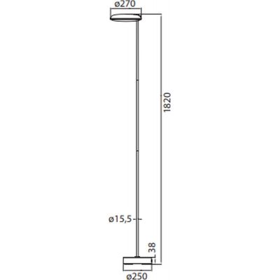 Mantra Nassau lampa stojąca 1x30 W czarna 8511