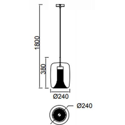 Mantra Kriss lampa wisząca 1x12 W złota-brązowa 8526