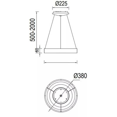 Mantra Niseko lampa wisząca 1x30 W złota 8627