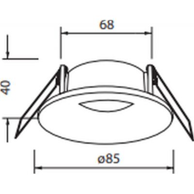 Mantra Tavira lampa do zabudowy 1x12 W czarna 8655
