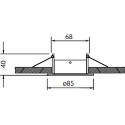 Mantra Tavira lampa do zabudowy 1x12 W czarna 8655