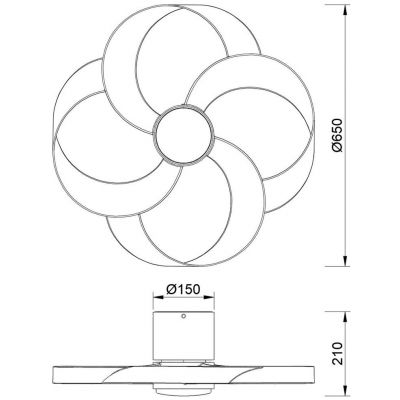 Mantra Rose lampa podsufitowa 1x22 W biała-drewno 8707