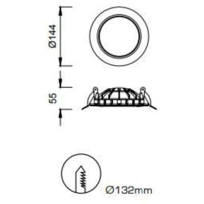 Mantra Cabrera lampa do zabudowy 1x12 W biała C0047