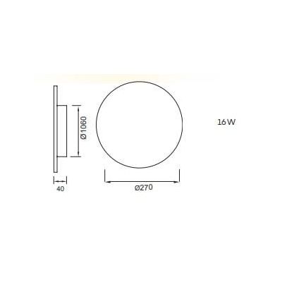 Mantra Bora Bora kinkiet 1x16 W czarny C0133