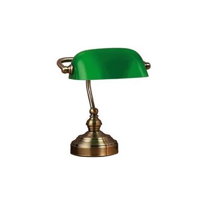 Markslöjd Bankers lampa biurkowa 1x40W patyna/zielony 105930