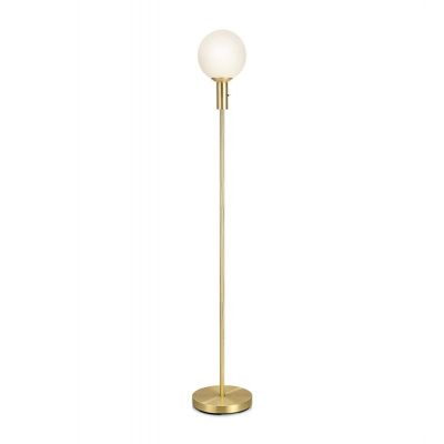 Markslöjd Minna lampa stojąca 1x40W mosiądz szczotkowany/biały 106867