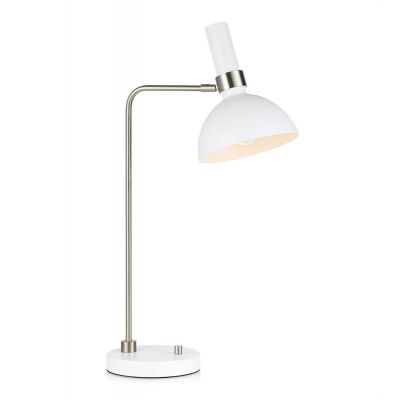 Markslöjd Larry lampa biurkowa 1x60W biały/stal 107502