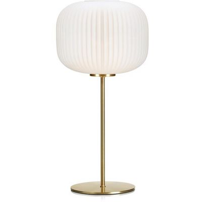 Markslöjd Sober lampa stołowa 1x60W mosiądz/biały 107819