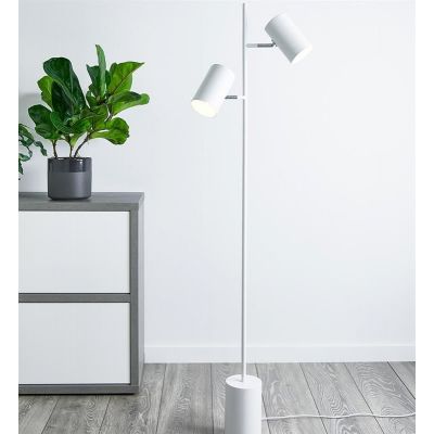 Markslöjd Twin lampa stojąca 2x40 W biała 107948