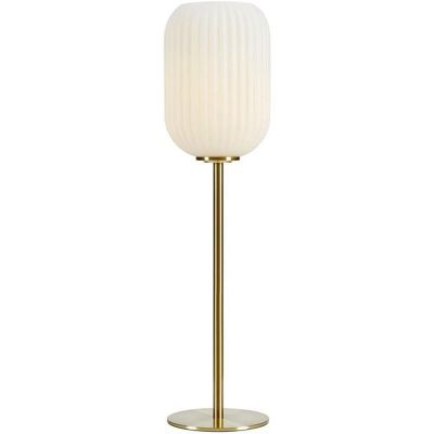 Markslöjd Cava lampa stołowa 1x40W biała/mosiądz 108251