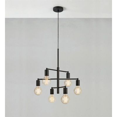 Markslöjd Cielo lampa wisząca 6x40 W czarna 108717