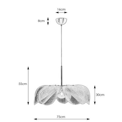 Markslöjd Styrka lampa wisząca 1x40 W biała-nikiel 108818