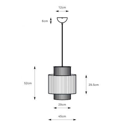 Markslöjd Ano lampa wisząca 1x40 W brązowa-beżowa 108824