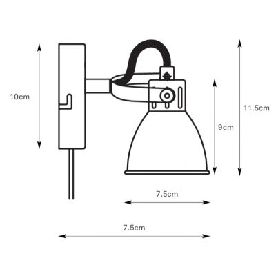 Markslöjd Mion kinkiet 1x7 W czarny 108846