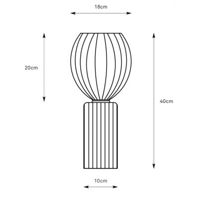 Markslöjd Toulipa lampa stołowa 1x40 W bursztynowa 108851