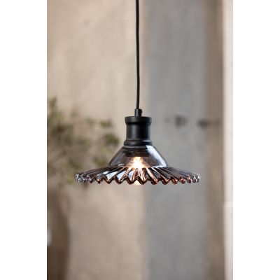 Markslöjd Novia lampa wisząca 1x40 W czarna-przydymiona 108854