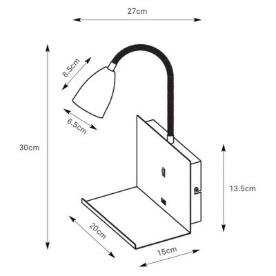Markslöjd Cuarto kinkiet 1x7 W czarny 108855