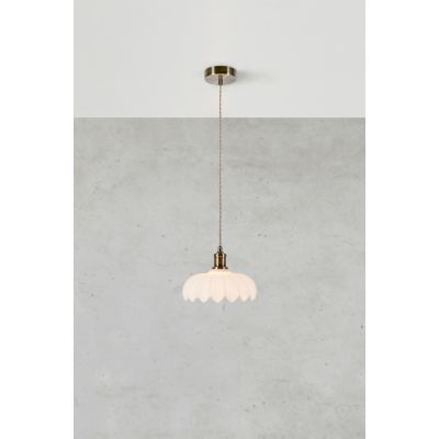 Markslöjd Kurage lampa wisząca 1x40 W biała-mosiądz 108857