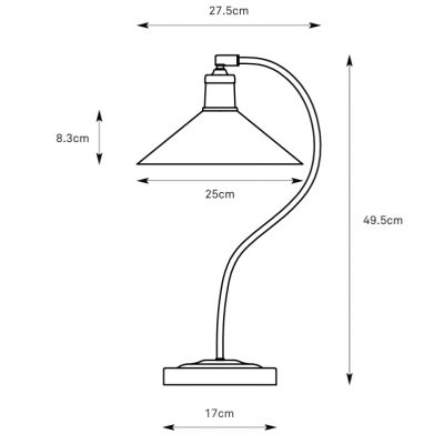 Markslöjd Vela lampa stołowa 1x40 W biała-mosiądz 108863