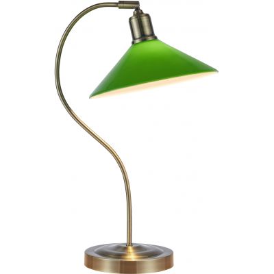 Markslöjd Vela lampa stołowa 1x40 W mosiądz-zielona 108864