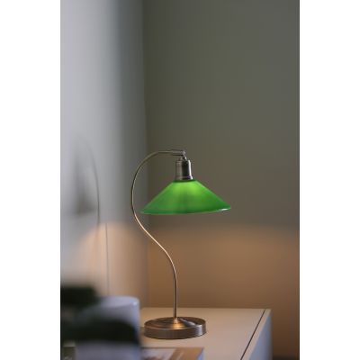 Markslöjd Vela lampa stołowa 1x40 W mosiądz-zielona 108864