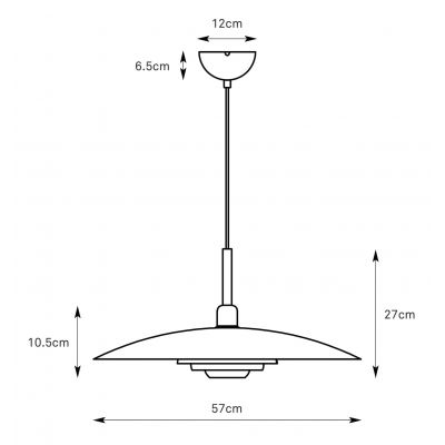 Markslöjd Piny lampa wisząca 1x60 W biała 108876