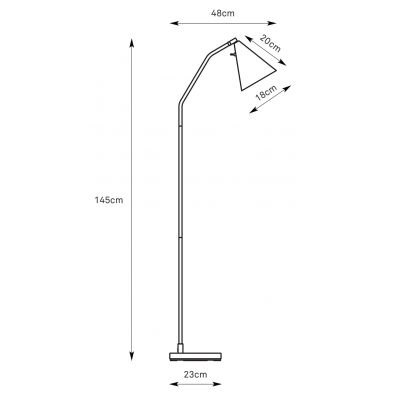 Markslöjd Funil lampa stojąca 1x4,9 W czarna 108889
