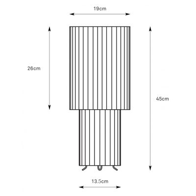 Markslöjd Catis lampa stołowa 1x60 W szara 108898