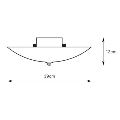 Markslöjd Petal plafon 1x40 W biały-chrom 108899