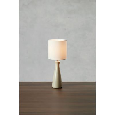 Markslöjd Birillo lampa stołowa 1x60 W biała-piaskowa 108906