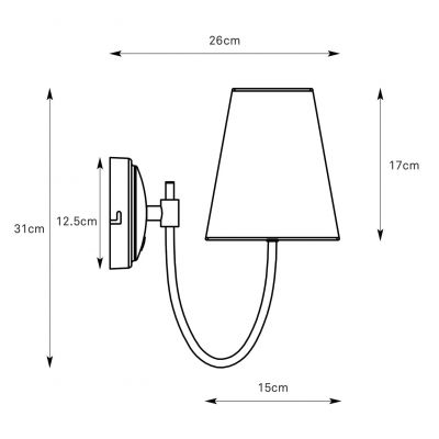 Markslöjd Amar kinkiet 1x40 W biały-mosiądz 108908