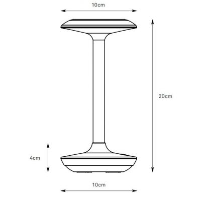 Markslöjd Petit lampa stołowa zewnętrzna 1x2 W szara 108917