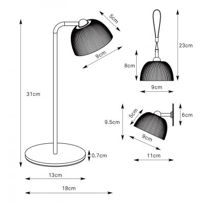 Markslöjd Diverse lampa stołowa zewnętrzna 1x3,3 W biała 108925
