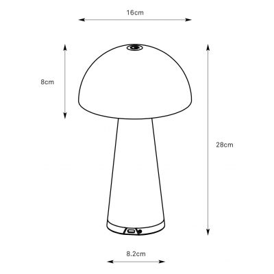 Markslöjd Fungi lampa stołowa 1x1,5 W szara 108950