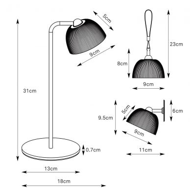 Markslöjd Diverse lampa stołowa zewnętrzna 1x3,3 W czarna 108951