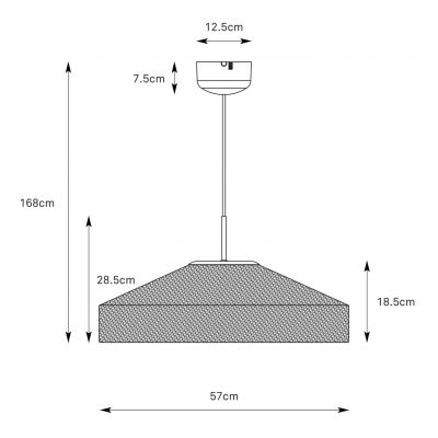 Markslöjd Alia lampa wisząca 1x60 W czarna-beżowa 108955