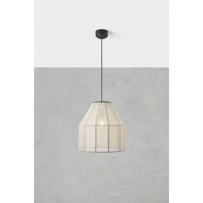 Markslöjd Aiko lampa wisząca 1x60 W czarna-beżowa 108956