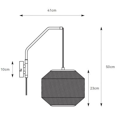 Markslöjd Asuka kinkiet 1x60 W biały-czarny 108957