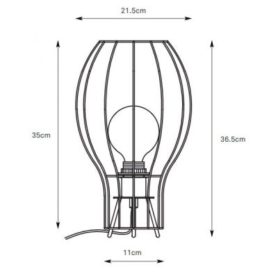 Markslöjd Globo lampa stołowa 1x60 W biała 108959