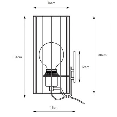 Markslöjd Hikari kinkiet 1x60 W biały-czarny 108960