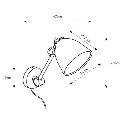 Markslöjd Tilt kinkiet 1x60 W szary 108964