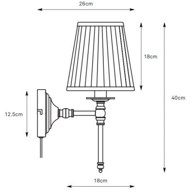 Markslöjd Manor kinkiet 1x40 W mosiądz 108968