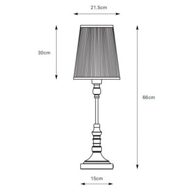 Markslöjd Noble lampa stołowa 1x40 W biała-mosiądz 108970